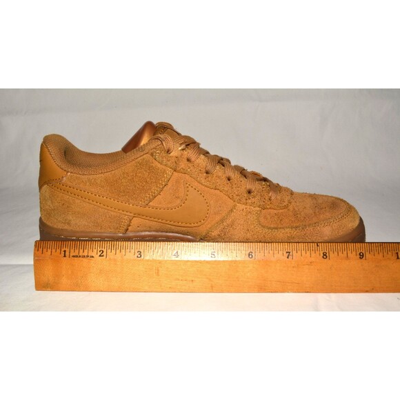 Nike Air Force 1 Sz 4.5Y Low Wheat Flax Suede Youth Sneakers - Picture 8 of 8